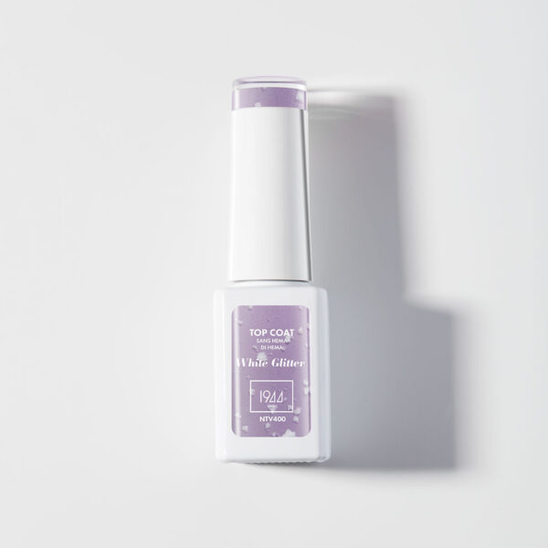 Le Top Coat - White Glitter
